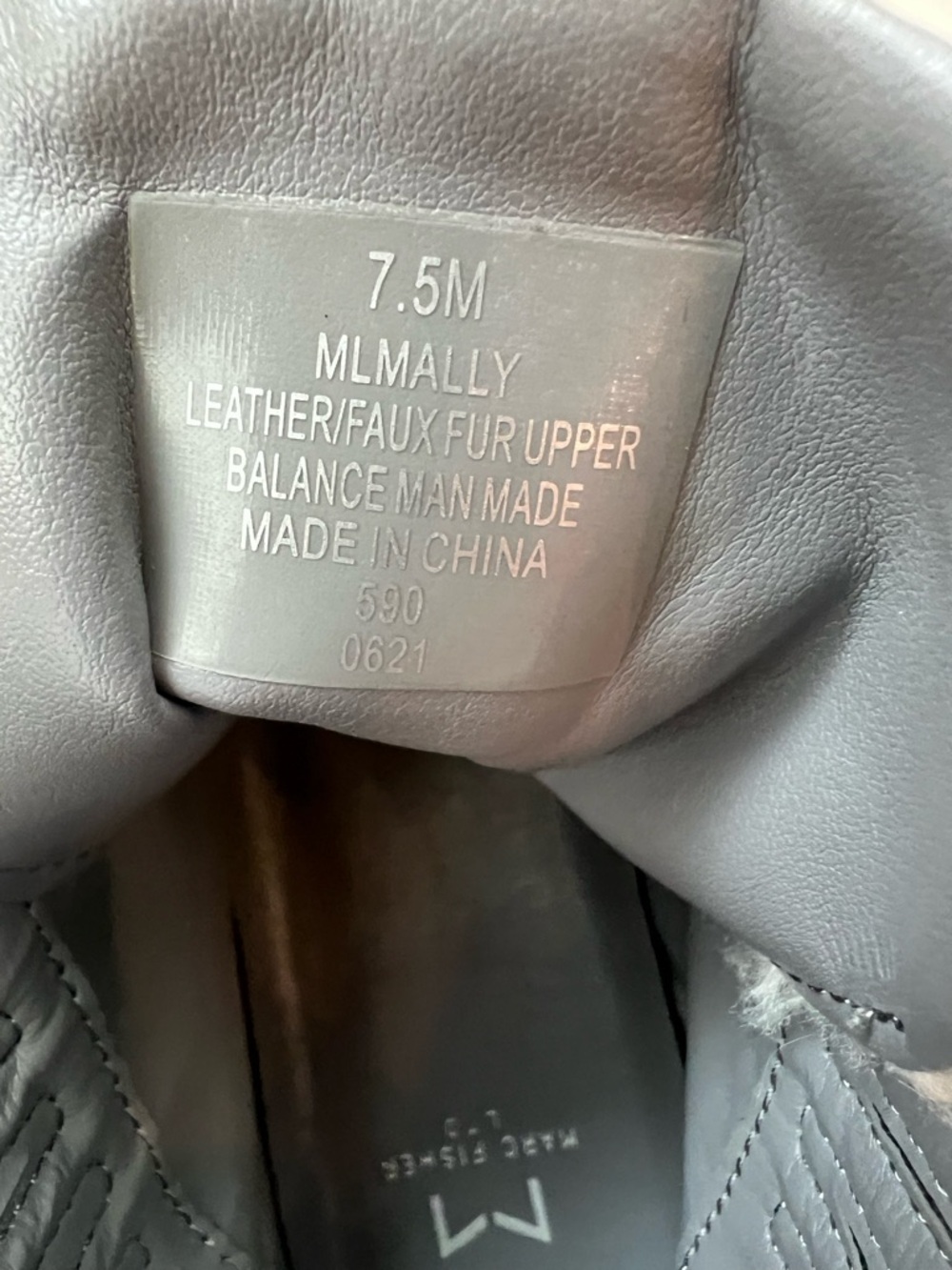 Marc Fisher Grey High-Top Sneakers - 7.5 - Picture 6 of 8